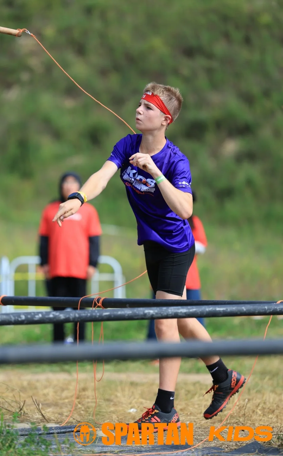 Harry preparing a spear throw